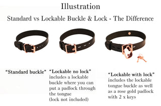 Aqua Adore Blue Leather Amare Day Collar with Small Rose Gold O-Ring