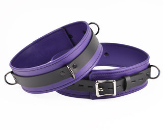 Premium Leather Thigh Cuffs - Purple