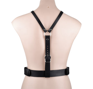 Black Leather Y-Back Body Harness