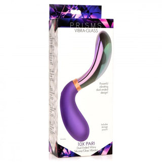 PRISMS 10X Pari Dual Ended Wavy Silicone & Glass Vibrator