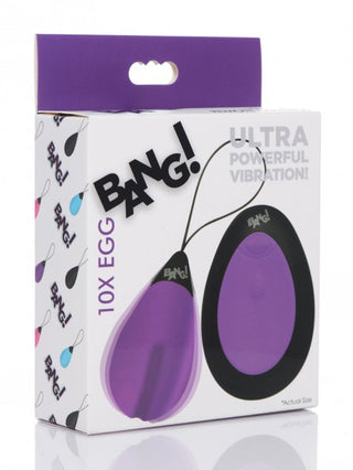 Bang! 10X Silicone Vibrating Egg - Purple