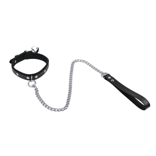 Black Leather Day & Play Collar - Rose Gold, Silver or Gold Hardware