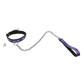 Purple Leather Day & Play Collar - Rose Gold, Silver or Gold Hardware