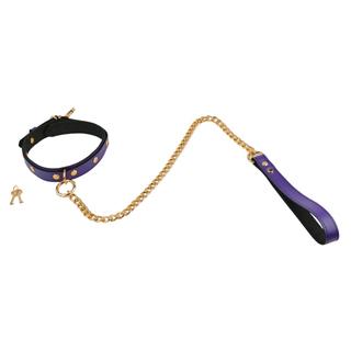 Purple Leather Day & Play Collar - Rose Gold, Silver or Gold Hardware