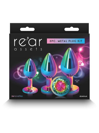 Rear Assets Multicolour Rainbow Round Gem Anal Trainer Kit – 3 Piece