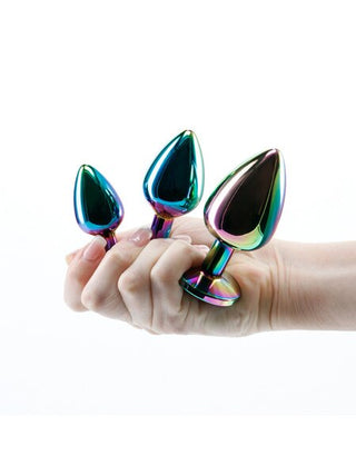Rear Assets Multicolour Rainbow Round Gem Anal Trainer Kit – 3 Piece