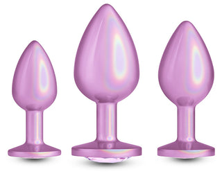 Rear Assets Anal Trainer Kit – Iridescent Pink with Pink Round Gem