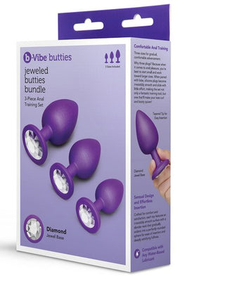 b-Vibe Jewel Butties Bundle – 3 Piece Silicone Anal Training Set