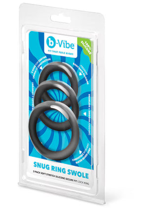 b-Vibe Snug Ring Swole - 3 Pack Silicone Cock Rings