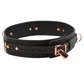 Leather Bondage Belt - Black & Rose Gold