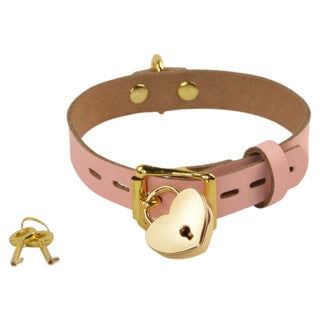 Custom Engraved Leather Dual Ring Collar Blush Pink Leather with Gold Rose Gold or Silver Hardware