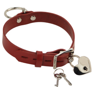 Custom Engraved Leather Dual Ring Collar Americana Red Leather with Gold Rose Gold or Silver Hardware