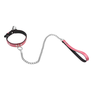 Pink Leather Day & Play Collar - Rose Gold, Silver or Gold Hardware
