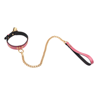 Pink Leather Day & Play Collar - Rose Gold, Silver or Gold Hardware