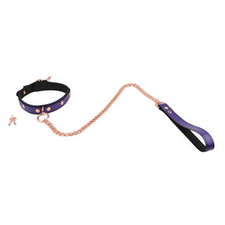 Purple Leather Day & Play Collar - Rose Gold, Silver or Gold Hardware