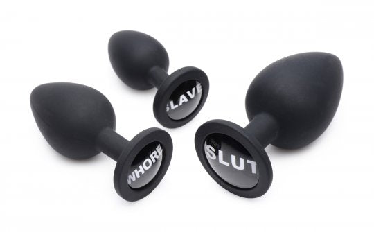 Master Series Dirty Words Anal Plug Set Mercy Industries Master Series Dirty Words Anal Plug Set Mercy Industries