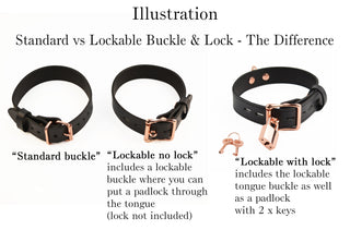 Blush Pink Leather & Rose Gold Premium Single Strap Ball Gag - Black Ball