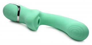 Shegasm 10X Minty Air-Stim Silicone Rabbit Vibrator - Green