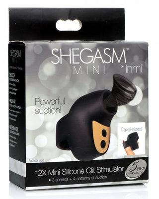 Shegasm 12X Mini Silicone Clit Stimulator - Black
