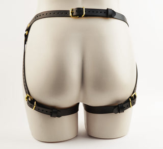 Black And Gold Premium Strapon Harness