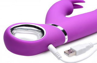Twirly 66X Spinning Silicone Rabbit Vibrator - Purple