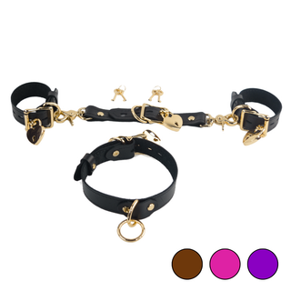 The V3RSE Strap - Gold Lockable Buckles with Love Heart Padlocks