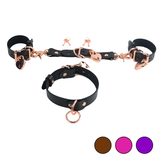 The V3RSE Strap - Rose Gold Lockable Buckles with Love Heart Padlocks