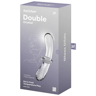 Satisfyer Double Crystal Glass Dildo - Transparent