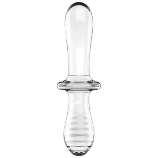Satisfyer Double Crystal Glass Dildo - Transparent