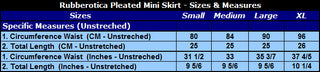 Black Latex Pleated Mini Skirt