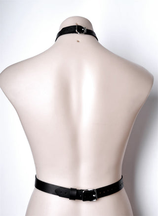 Black Leather & Chain Harness