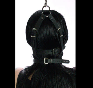 Strict Panel Trainer Cross Straps Gag - Black
