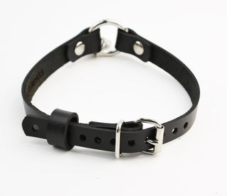 Secret Message Custom Engraved Leather Collar with Silver Love Heart Pendant
