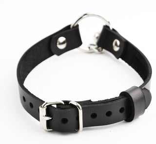 Secret Message Custom Engraved Leather Collar with Silver Kitten Bell