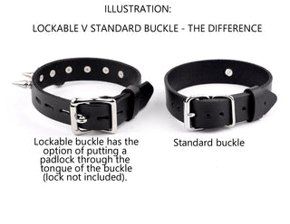 Custom Engraved Black Leather Collar – 'SLAVE'