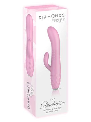 Diamonds The Duchess - Rotating Beaded Rabbit Vibe - Pink
