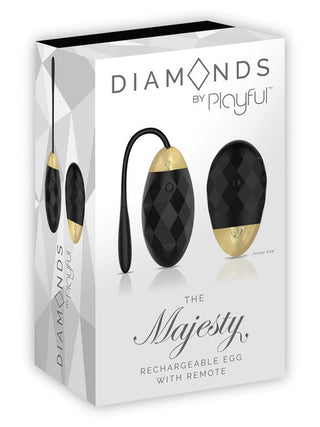 Diamonds The Majesty - Rechargeable Egg with Remote - Black