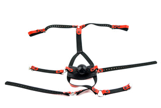 Strict Panel Trainer Cross Straps Gag - Red