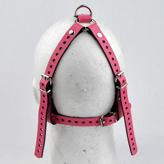 Hot Pink Head Harness Ball Gag - Pink Ball