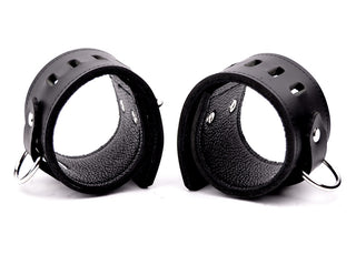 Premium Leather Wrist Quick Cuffs - Black
