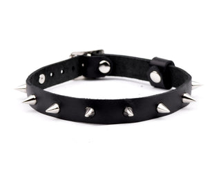 Black Leather Choker With Studs | BDSM Choker
