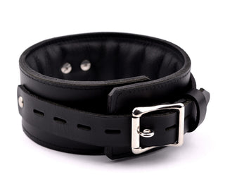 Black Premium Padded Strict Heavy Duty Bondage Collar
