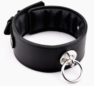 Black Premium Padded Strict Heavy Duty Bondage Collar