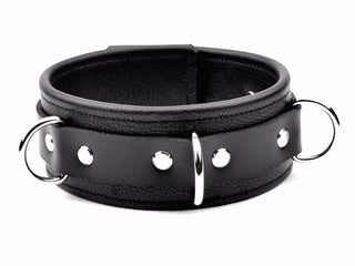 Black Leather & Steel Chains Premium Restraint Set - Wrist & Ankle Cuffs, Collar and Leash