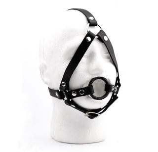 Black Head Harness Ring Gag