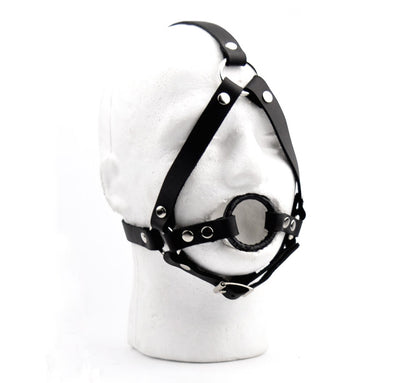 Black Head Harness Ring Gag