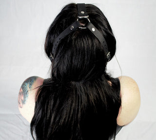 Black Head Harness Ball Gag - Black Ball