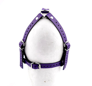 Purple Head Harness Ball Gag - Purple Ball