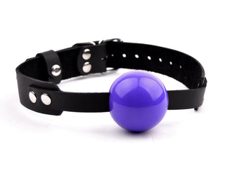 Single strap deluxe ball gag - Purple ball | BDSM Ball Gag