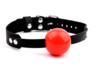 Mercy Industries | Single strap deluxe ball gag - Red Ball